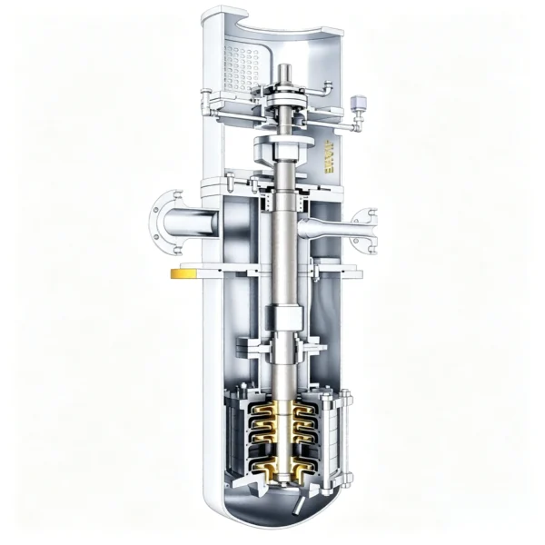 Radially Split Vertical In Line Vertical Multistage Double-Casing Barrel Pump - chempumps.cn