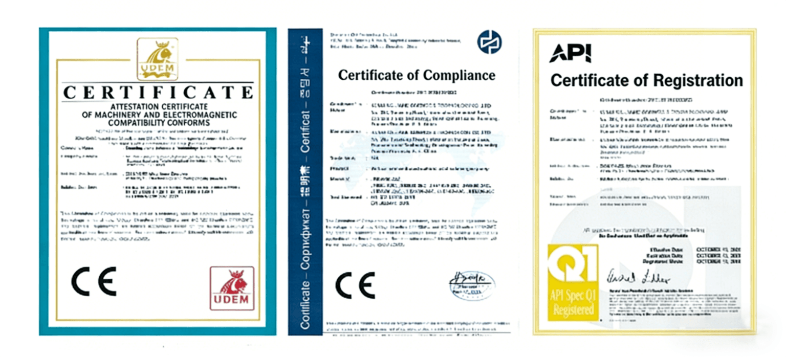 CE and API Spec Q1 certified industrial pump manufacturer
